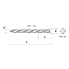 7.5 x 112mm Concrete Frame Screw With Flat/Pan Head - WHO (100)