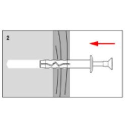 6 x 40mm Hammer Drive Plug With Collar SMK/SMNK 200 pcs