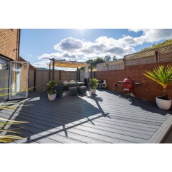 22mm x 138mm x 3600mm Alchemy Urban Solid Wood Composite Decking (Mull Dark Grey)