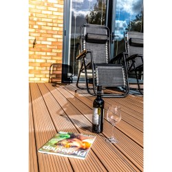 22mm x 135mm x 3600mm Alchemy HABITAT Plus Wood Composite Decking (Bowness Brown)