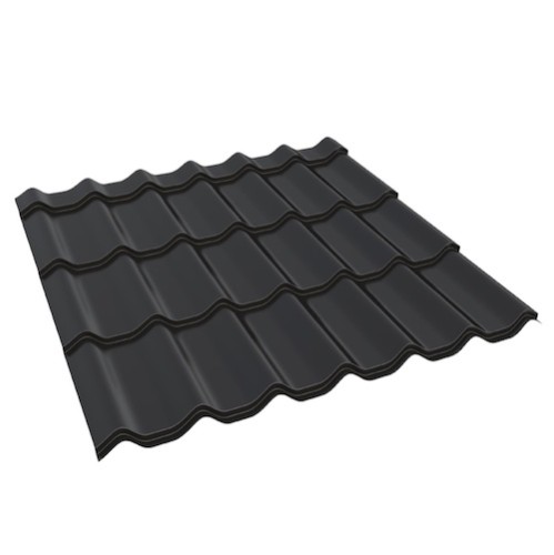 Modular Sheet Metal Roofing Tile KINGAS - Matt Coated Corrosion Resistant Roofing Panel - 1195mm width
