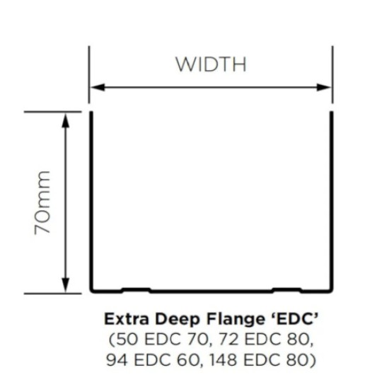 British Gypsum Gypframe 94 EDC 70 Extra Deep Flange Channel