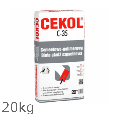 CEKOL C-35 White Smooth Cement Based External Filler - 20kg