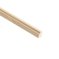 15mm x 21mm x 2400mm Cheshire Mouldings Pine Staff Bead