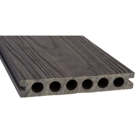 22mm x 142mm x 3600mm Composite Prime HD Deck Dual Board CARBON/ANTIQUE