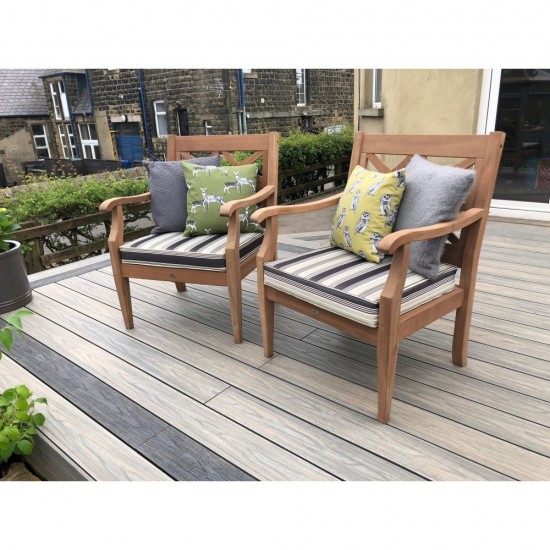 22mm x 142mm x 3600mm Composite Prime HD Deck Dual Board CARBON/ANTIQUE