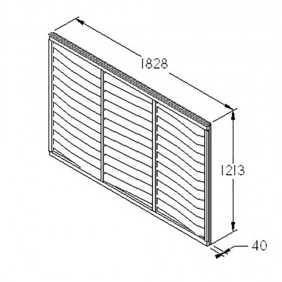 6ft x 4ft (1.83m x 1.22m) Forest Garden Trade Lap Dip Treated Fence Panel