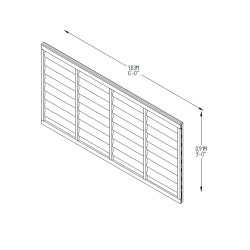 1830mm x 910mm Forest Garden Super Lap Pressure Treated Fence Panel