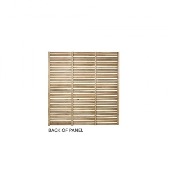 1.8m x 1.8m Forest Garden Pressure Treated Contemporary Slatted Fence Panel (Pack of 3)