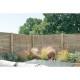 1.8m x 1.8m Forest Garden Pressure Treated Contemporary Double Slatted Fence Panel (Pack of 4)