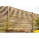 1.8m x 1.8m Forest Garden Pressure Treated Contemporary Double Slatted Fence Panel (Pack of 4)