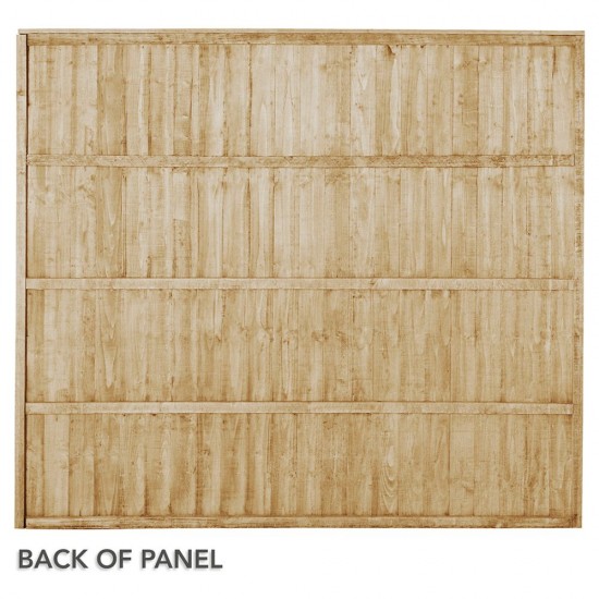 6ft x 5ft (1.83m x 1.52m) Forest Garden Pressure Treated Closeboard Fence Panel (Pack of 5)