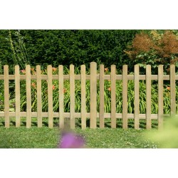 6ft x 3ft (1.83m x 0.9m) Forest Garden Pressure Treated Ultima Pale Picket Fence Panel (Pack of 5)