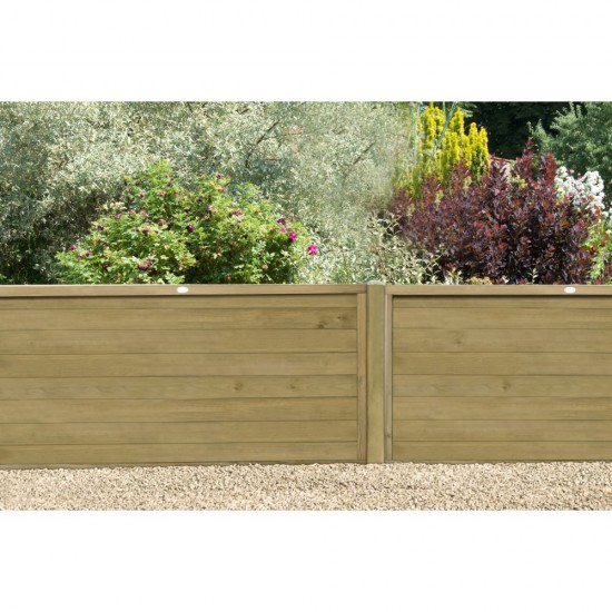 4ft (1.83m x 1.22m) Forest Garden Pressure Treated Horizontal Tongue and Groove Fence Panel (Pack of 3)