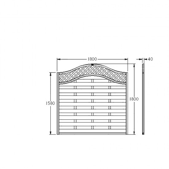 1800mm x 1800mm Forest Garden Europa Prague Fence Panel (Pack of 4)
