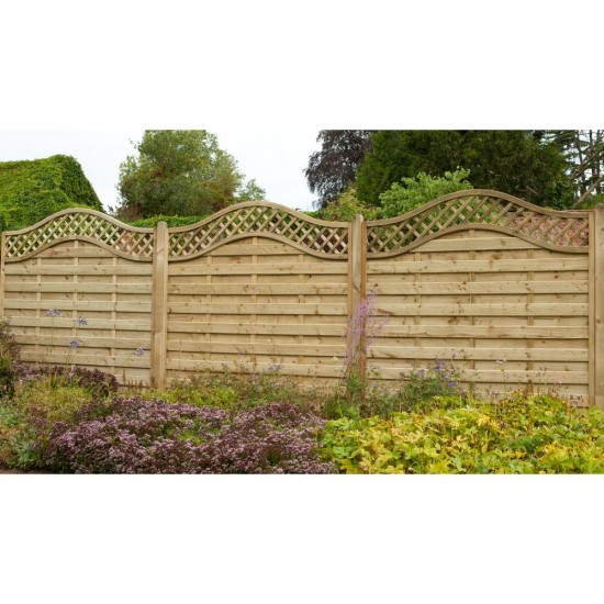 1800mm x 1800mm Forest Garden Europa Prague Fence Panel (Pack of 4)