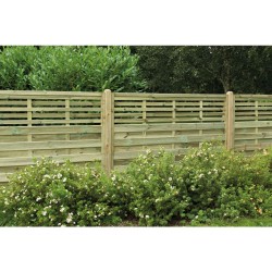 1.8m x 1.2m Forest Garden Pressure Treated Decorative Kyoto Fence Panel (Pack of 3)