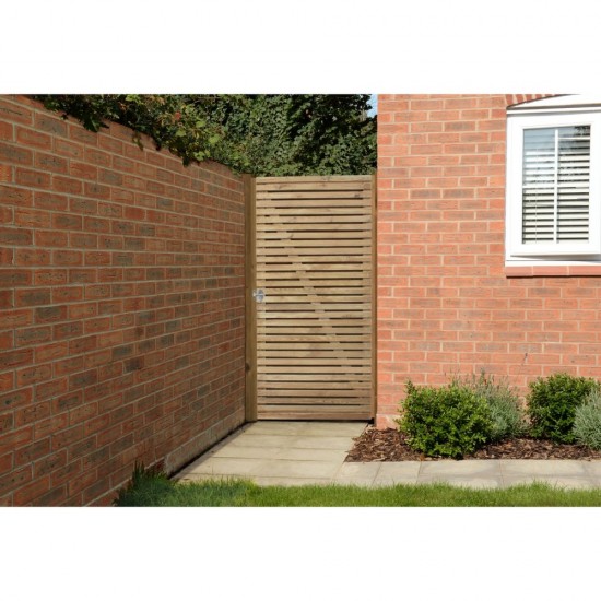 Forest Garden Double Slatted Gate 6ft (1.83m High)