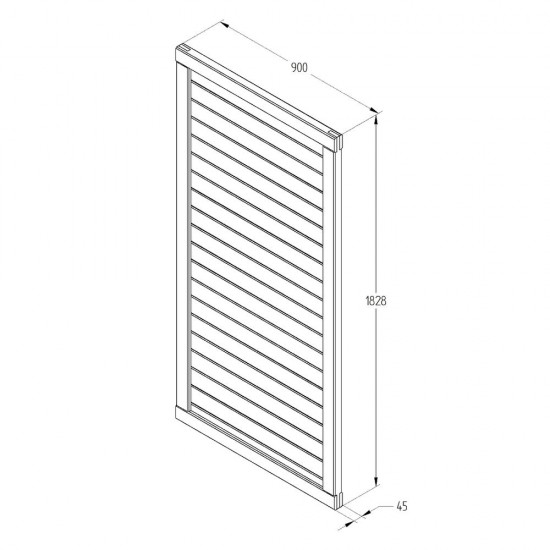 Forest Garden Horizontal Tongue and Groove Gate 6ft (1.83m High)