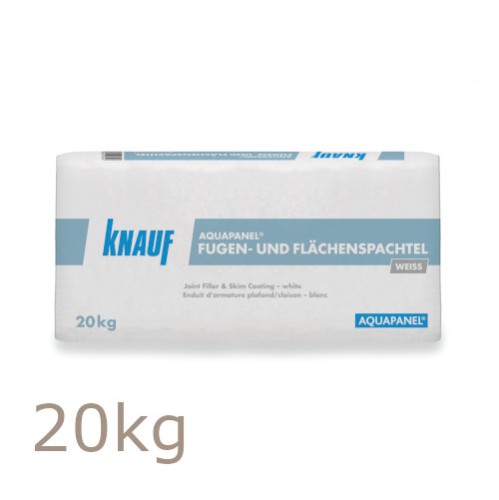 Knauf Aquapanel Cement-bound Joint Filler and Skim Coat - White 20kg