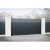 3000 x 1800mm Cambridge Double Swing Flat Top Driveway Gate with Diagonal Solid Infill (Grey)
