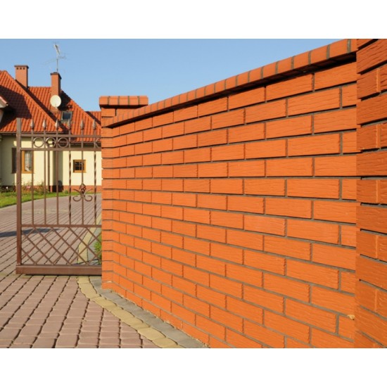 Roben Melbourne Red Grooved Clinker Tile