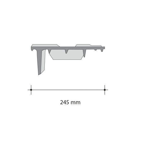 Roben Bergamo Extreme Left Tile 436mm x 245mm