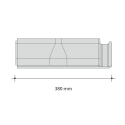 Roben Bergamo Basic Ridge Tile 380mm x 280mm