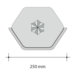 Roben Bergamo End Of The Ridge Tile, Initial 250 x 185mm