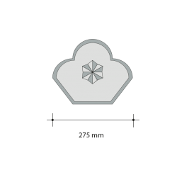 Roben The End of Ridge Tile, Finishing 275 x 227mm