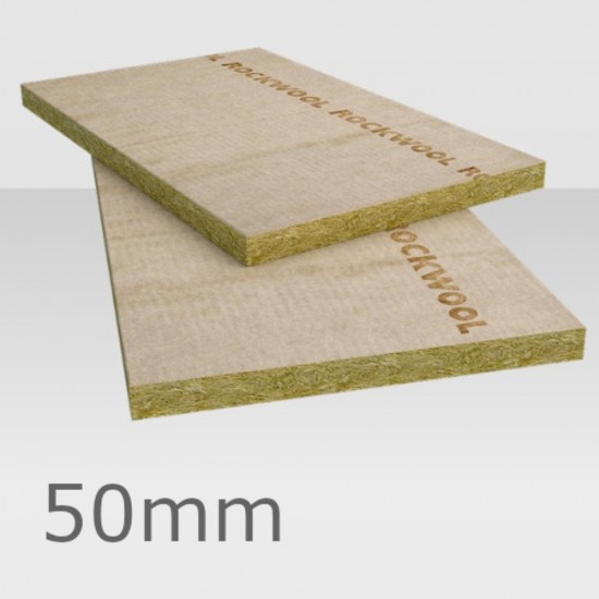 50mm Thermal Rockwool Rockfloor Insulation Slab 1000 x 600mm