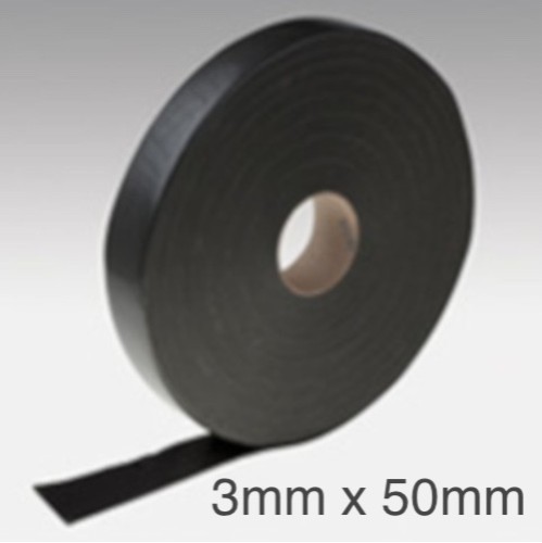 3mm x 50mm Siniat Self Adhesive Acoustic Tape - Sealing Tape for Acoustic Insulation of Partition Walls - 30m roll