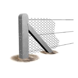 4ft 9in Supreme Concrete Chainlink End Post CHK145E (Pack of 12)