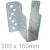 Heavy Duty Face Fix Joist Hanger 200 x 150mm
