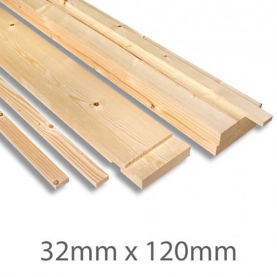32mm x 120mm Door Lining Set and Stops