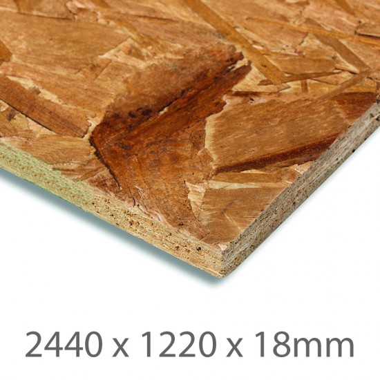 2440mm x 1220mm x 18mm OSB3