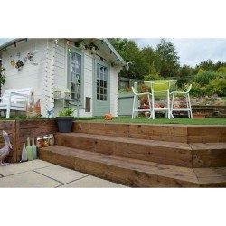 100mm x 200mm x 2.4m Incised Treated Timber Sleeper (Brown)