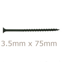 Box of 1000 3.5x75mm Drywall Screws - Coarse Thread Sharp Point
