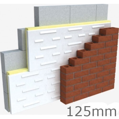 Xtratherm 125mm Thin-R CT/PIR Cavity Therm Full Fill Insulation (4 pcs)